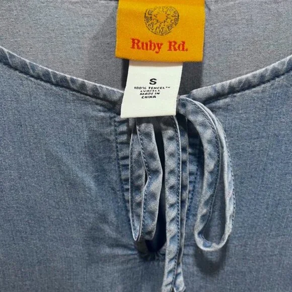 Ruby Rd. Tencel chambray dress NWT - Picture 4 of 5